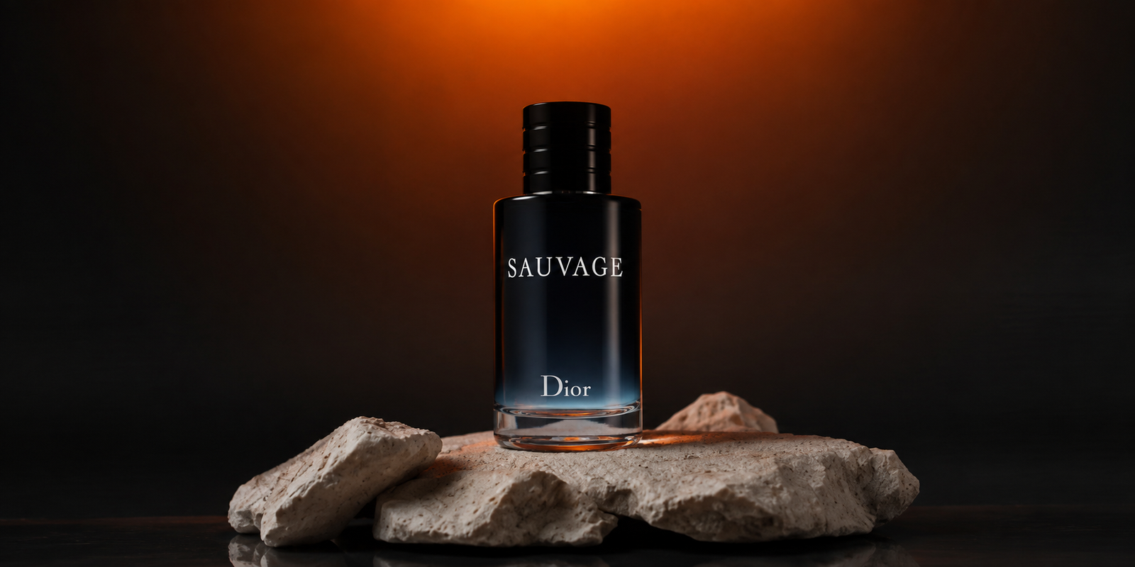 Foto de produto gerada com IA em cenário mineral